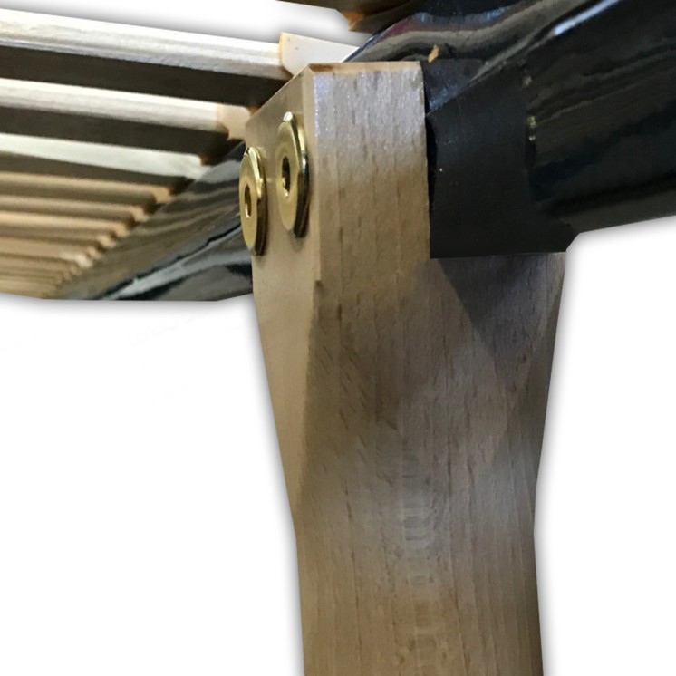 Jeu de pieds bois Caribou fixation horizontale
