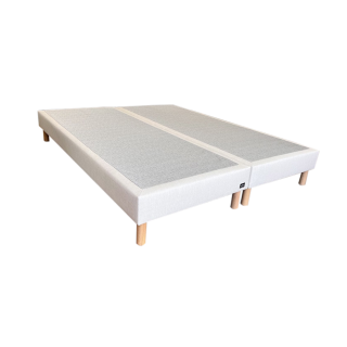 Sommier tapissier déco H16 blanc 2X80X200 cm