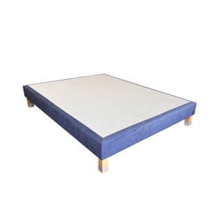 Sommier tapissier déco H16 bleu 140x190