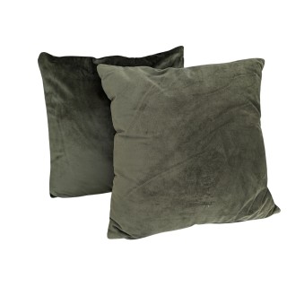 Lot de 2 coussins déco 45x45 velours Forêt