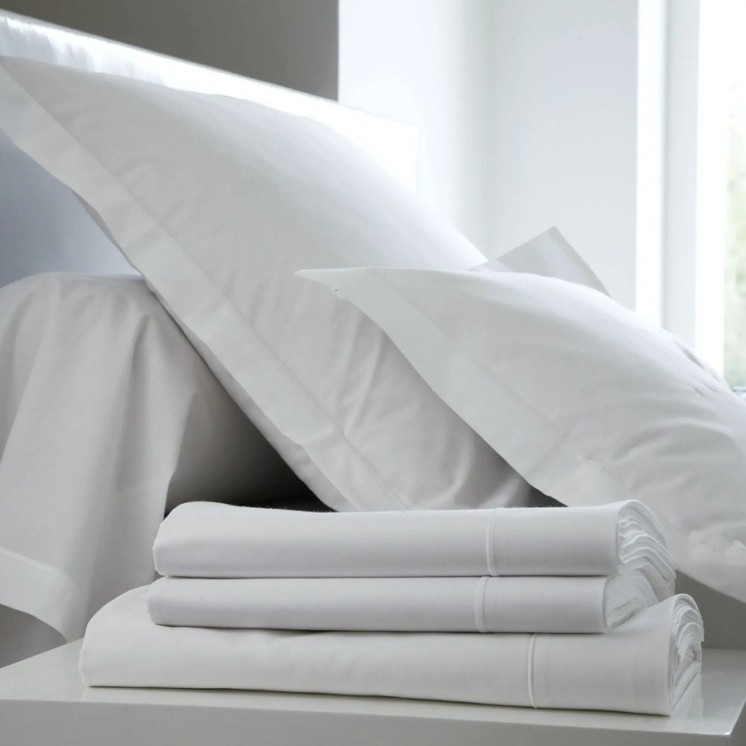 Drap Housse Percale Blanc des Vosges