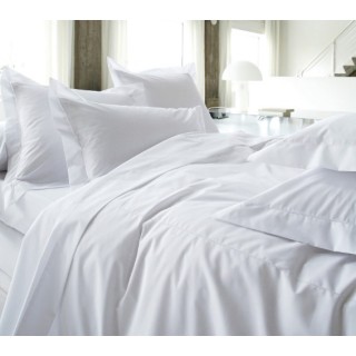 Drap Plat Percale Blanc des Vosges