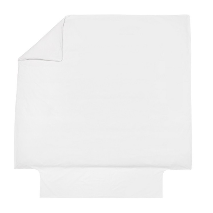 Housse de couette uni percale de blanc des Vosges