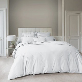 Housse de Couette 100% Satin de Coton Blanc des Vosges