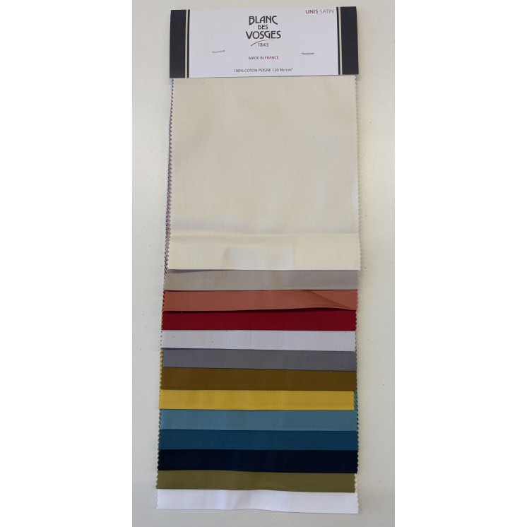 Drap Housse Satin Blanc des Vosges