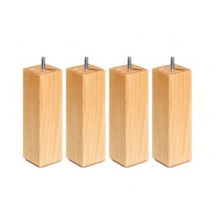 jeu de 4 pieds carré bois