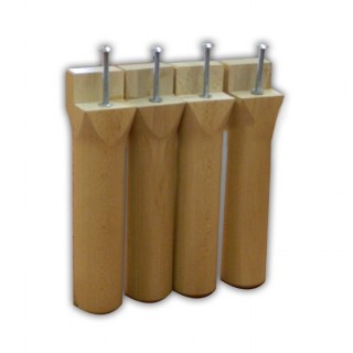 Jeu de pieds bois Caribou fixation verticale
